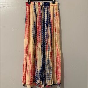 Multicolor Tie-Dye Maxi Skirt